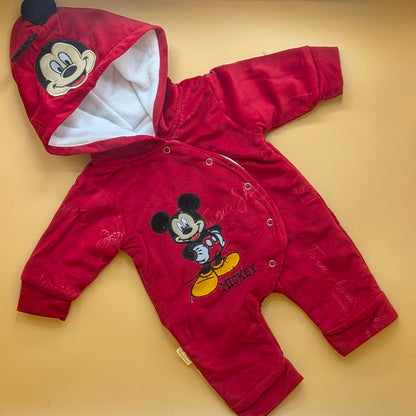 Baby Character Romper with Detachable Hood - Winter