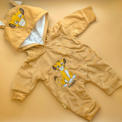 Baby Character Romper with Detachable Hood - Winter