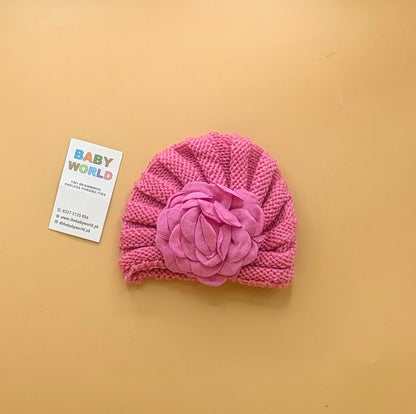 Baby Wool Cap - Floral - Winter