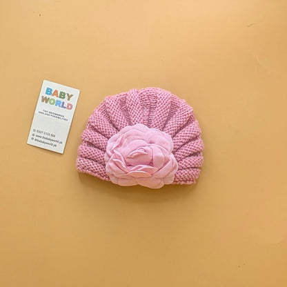 Baby Wool Cap - Floral - Winter