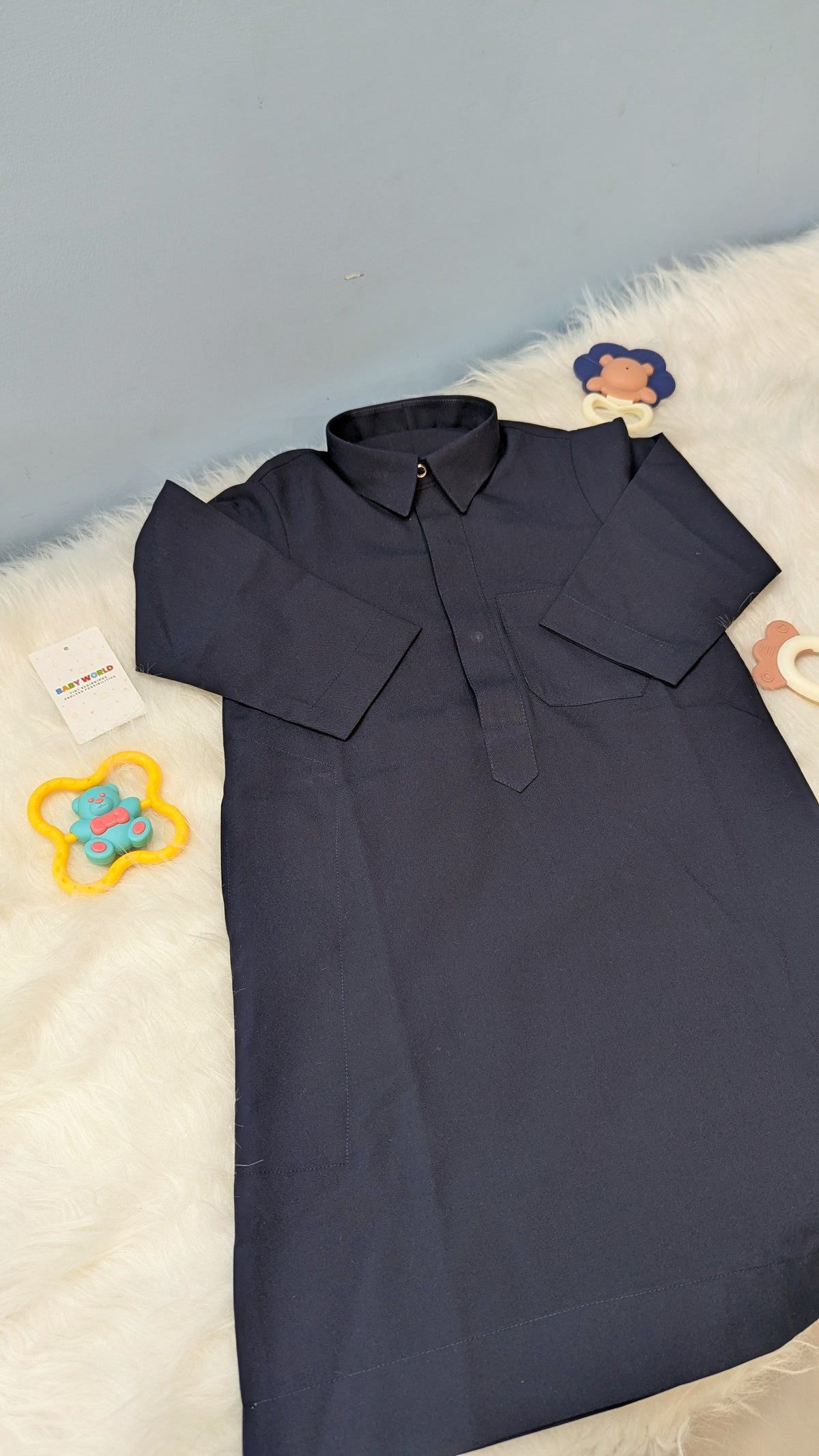 Baby Arabian Thobe - Navy Blue