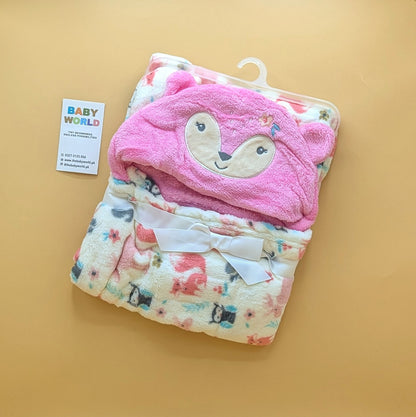 Baby Character Hooded Wrapping Sheet/Blanket - Winter