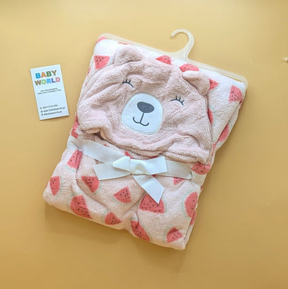 Baby Character Hooded Wrapping Sheet/Blanket - Winter