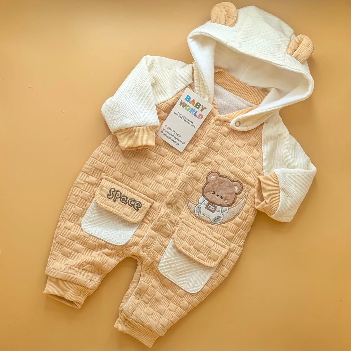 Premium Baby Hooded Romper - Bear 🐻 - Winter