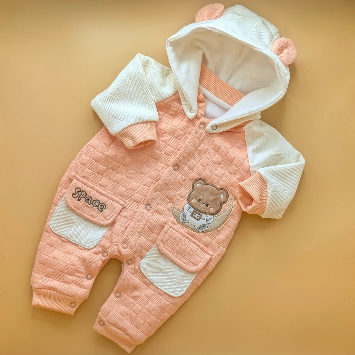 Premium Baby Hooded Romper - Bear 🐻 - Winter