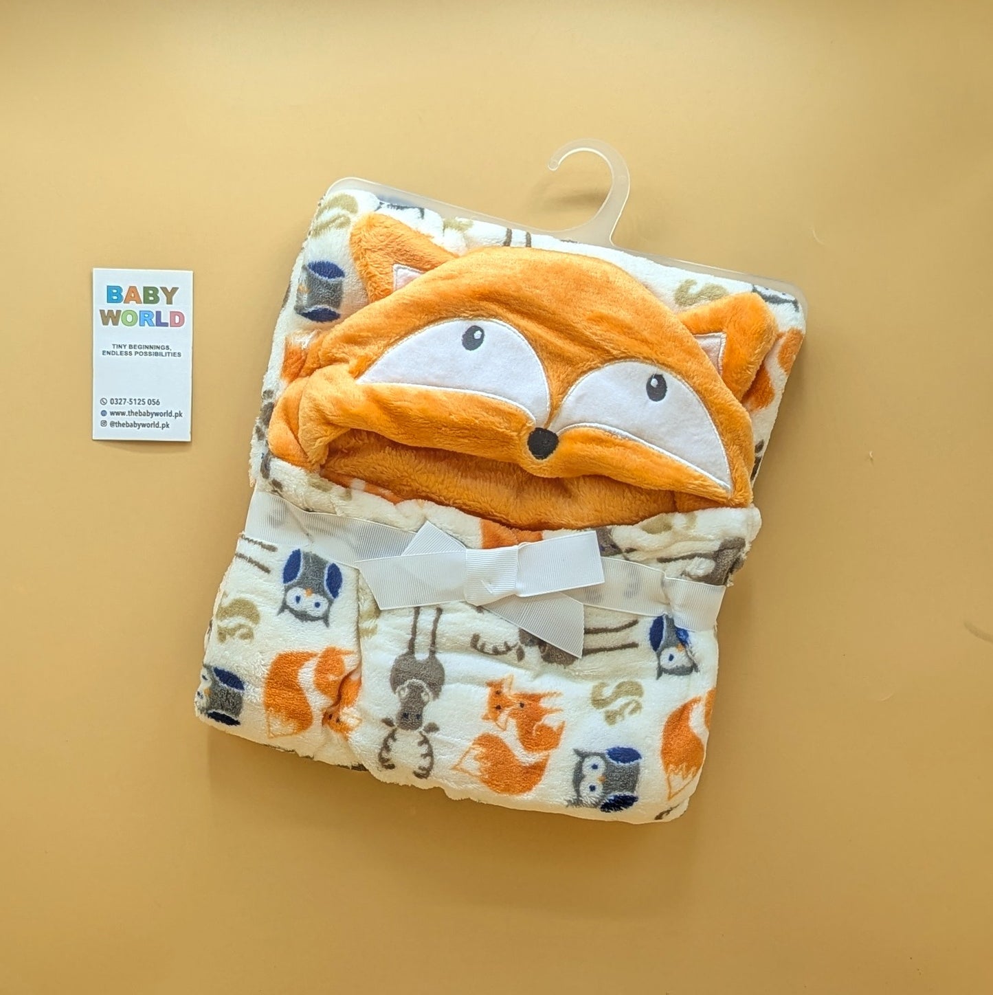 Baby Character Hooded Wrapping Sheet/Blanket - Winter