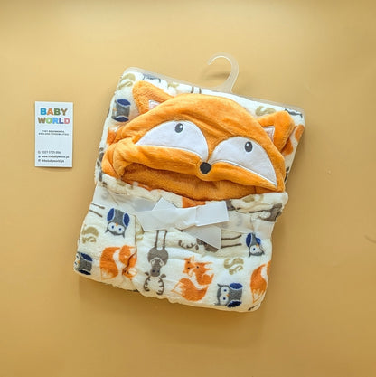 Baby Character Hooded Wrapping Sheet/Blanket - Winter