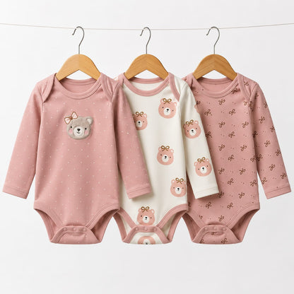 Baby Pack of 3 Premium Bodysuits