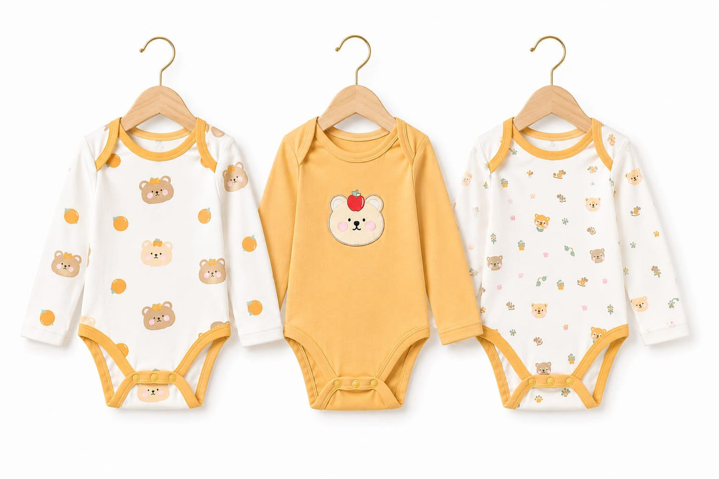 Baby Pack of 3 Premium Bodysuits