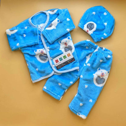 Baby Suit with Cap - Bear/Bow - Winter