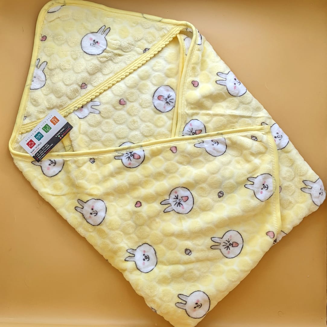 Hooded Blanket/Wrapping Sheet - Winter - Happy Rabbit 🐰