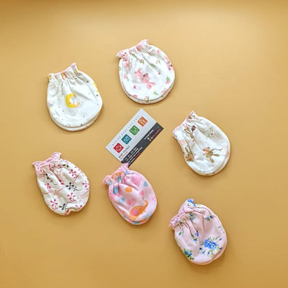 Pack of 6 Baby Mittens