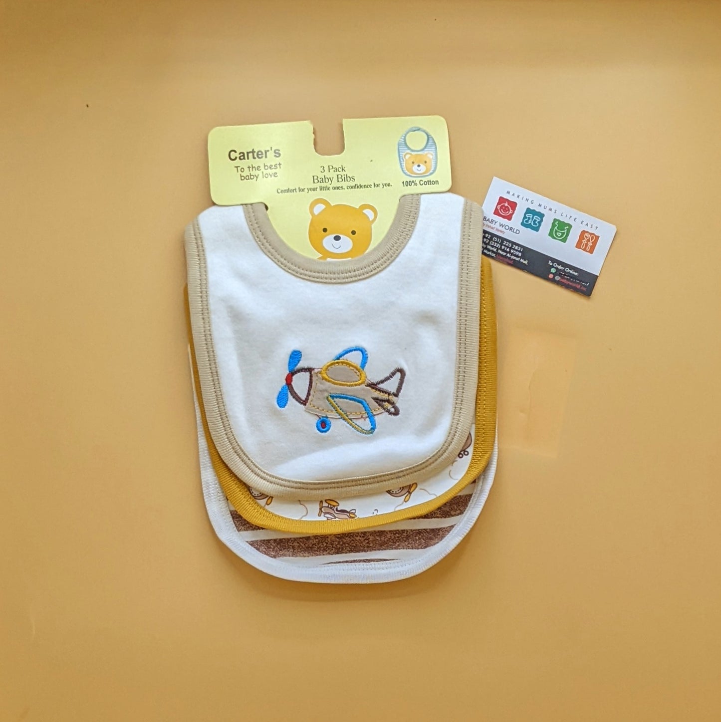 Pack of 3 Bibs - Car/Plane
