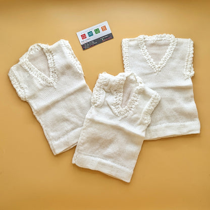 Baby Pack of 3 Vests - Woolen - Winter