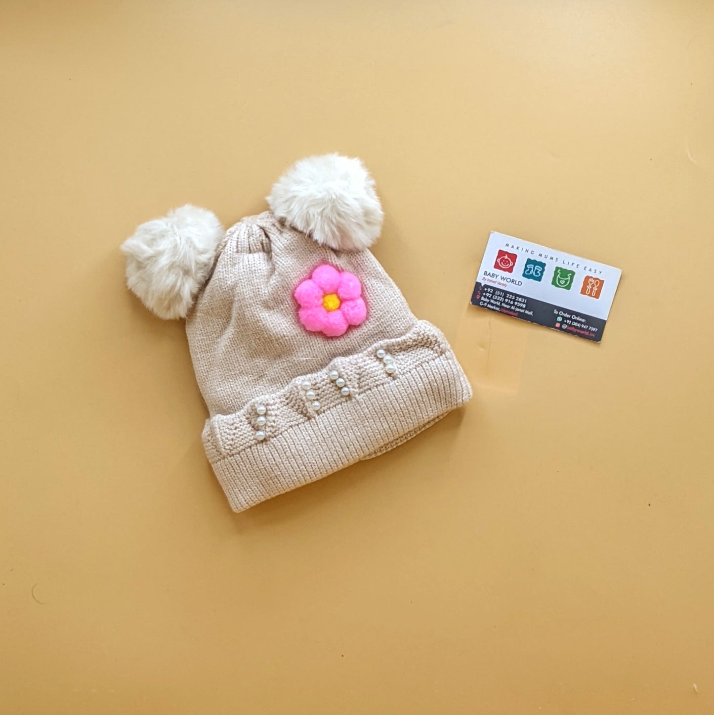 Baby Cap - Flower - Winter