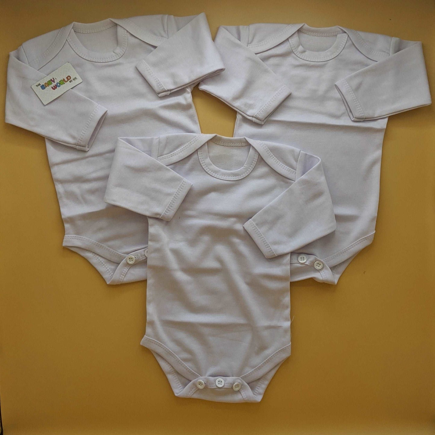 A Pack of 3 Bodysuits for Babies - White