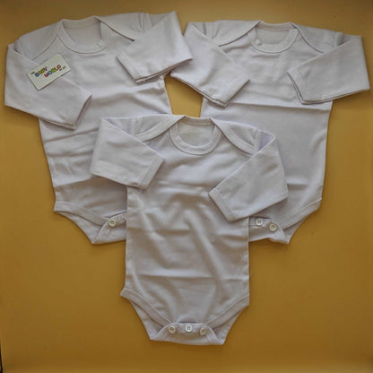 A Pack of 3 Bodysuits for Babies - White