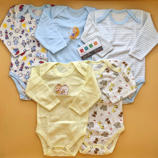 A Pack of 5 Bodysuits for Babies