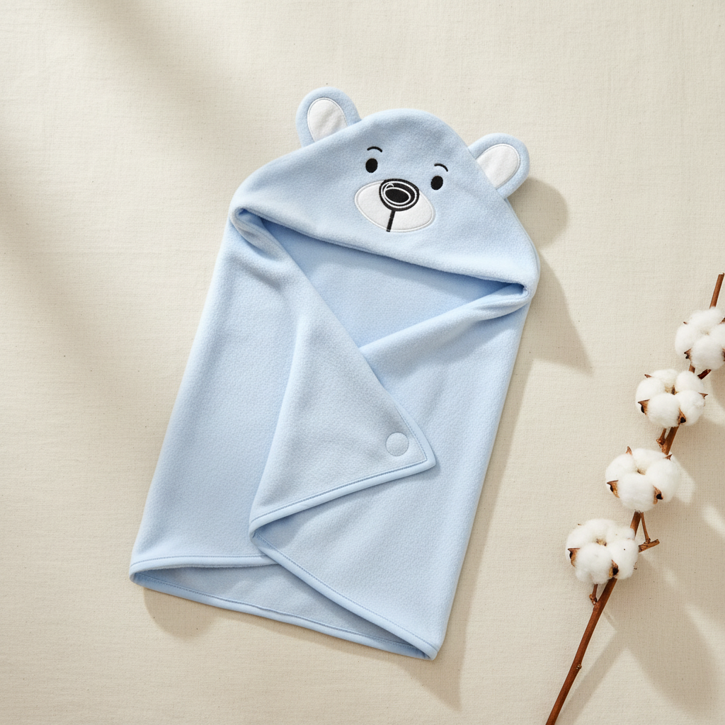Bear Blanket Flat Lay