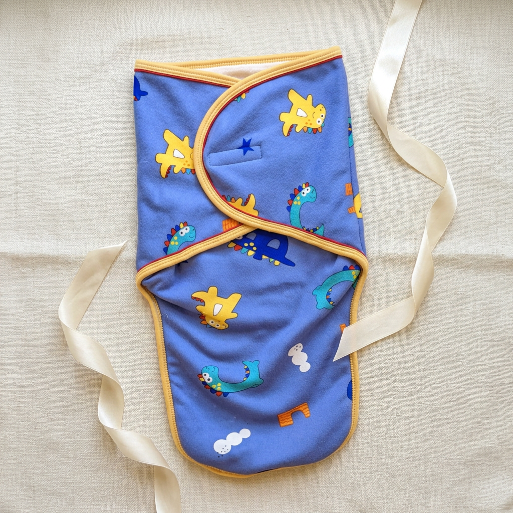 Dinosaur swaddle gift styling