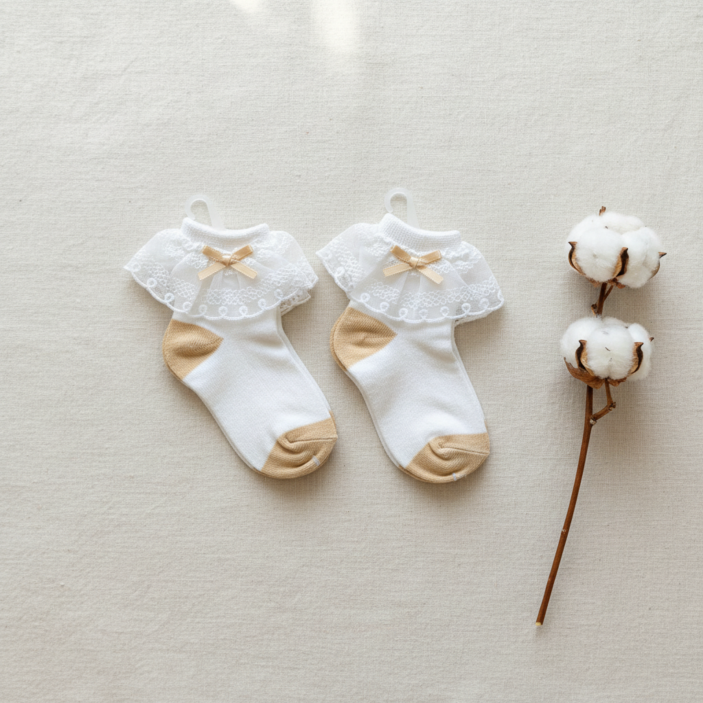 Frilly Socks Flat Lay