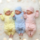 Baby Pack of 3 Suits with Cap - Blue/Yellow/Pink