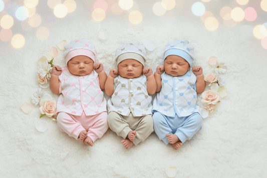Pack of 3 Suits - Hearts - Blue, Mud & Pink