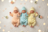Pack of 3 Suits - Sea Green, Yellow & Peach