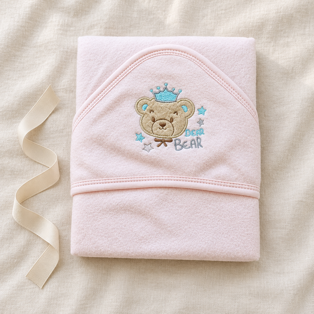 Pink hooded blanket gift styling