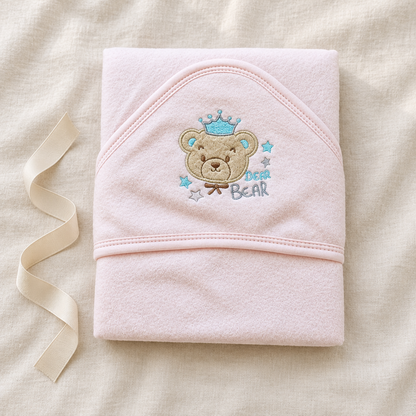 Pink hooded blanket gift styling
