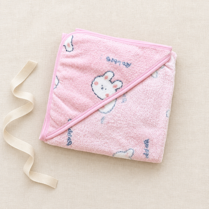 Pink rabbit blanket gift styling