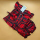 Frock with Pants & Headband - Line/Pattern - Black/Red