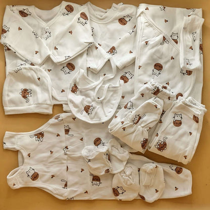 11 Pieces Suit Set - Winter - Kitty/Flower