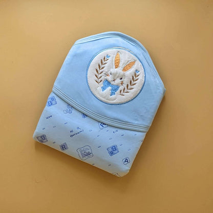 Premium Velvet Hooded Wrapping Sheet/Blanket - Winter - Rabbit 🐰