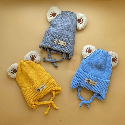 Baby Wool Cap - Teddy Bear 🐾 - Winter