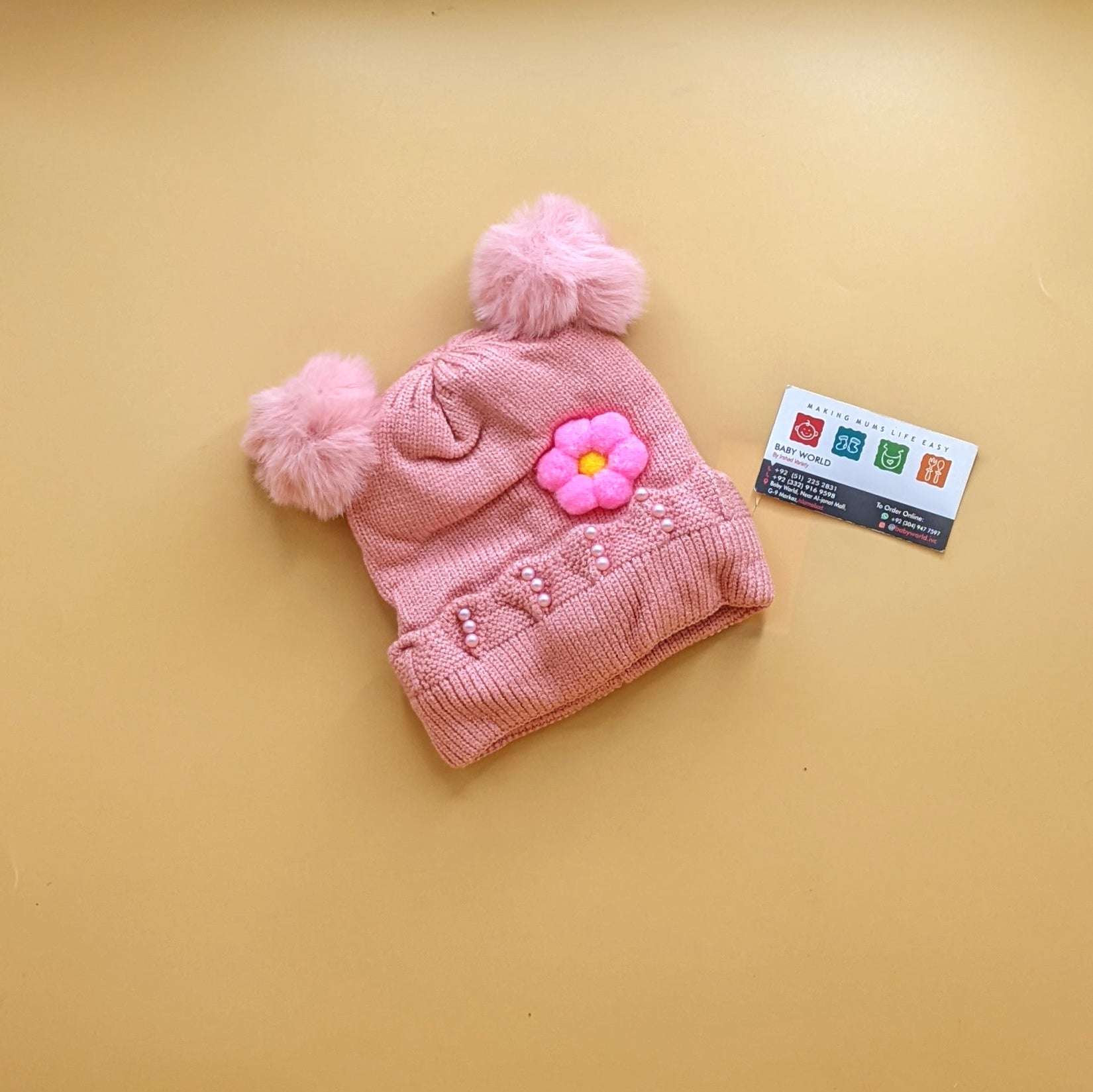 Baby Cap - Flower - Winter