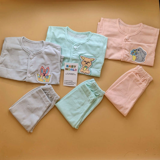 Pack of 3 Suits - Grey/Sea-green/Peach