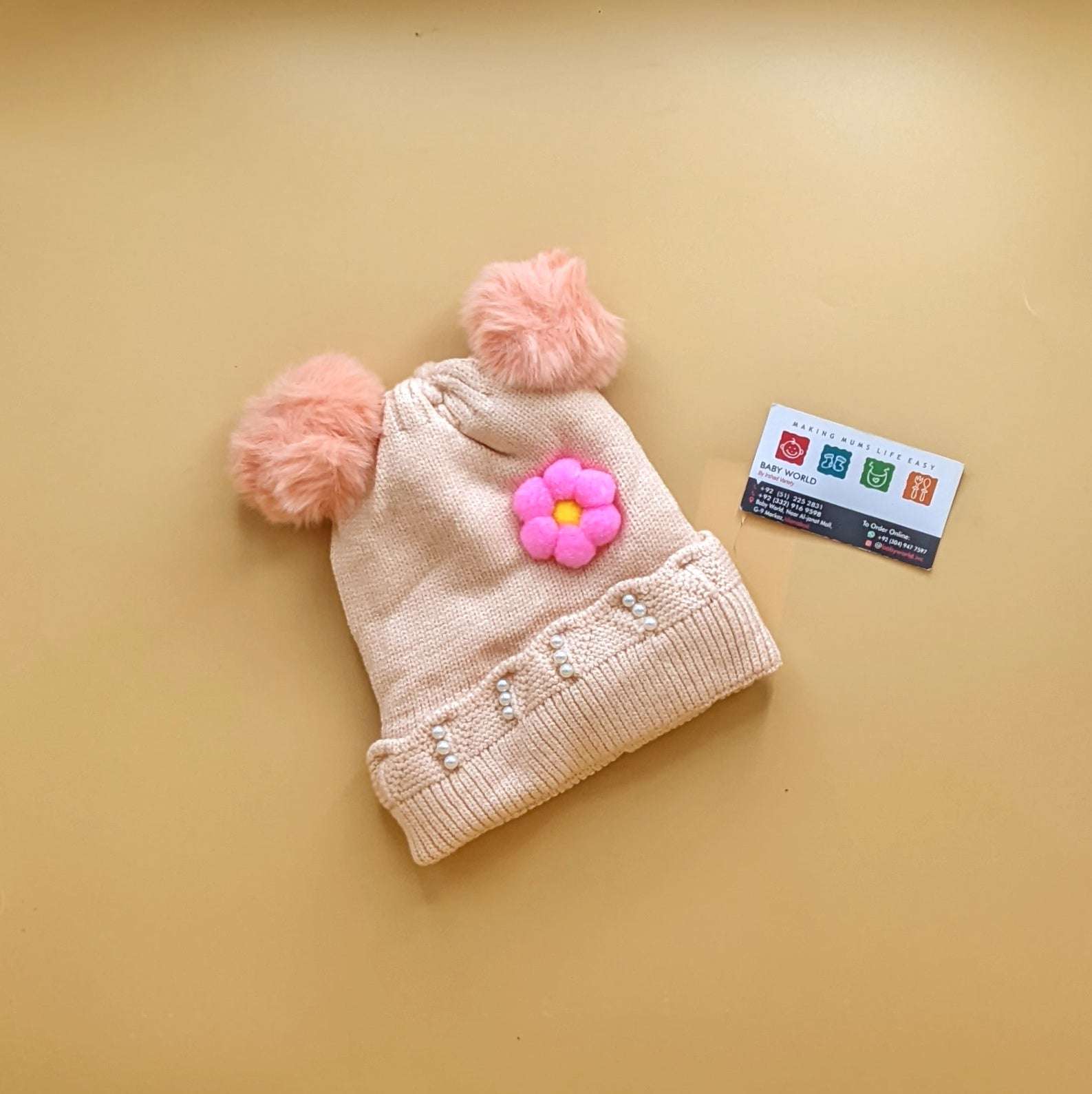 Baby Cap - Flower - Winter