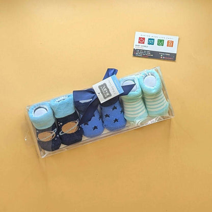 Premium Quality Baby Pack of 3 Booties Set