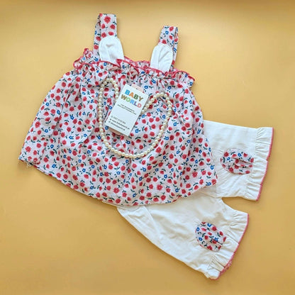 Baby Frock with Pants, Mala & Headband - Floral