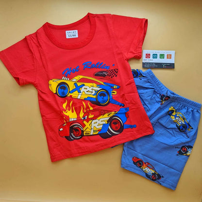 Co-ord set - Red/Blue - Hot Rollin!