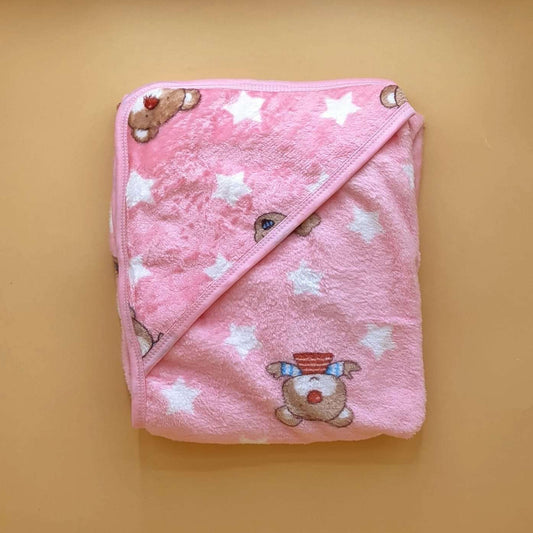 Hooded Wrapping Sheet/Blanket - Winter - Bear/Stars 🐻✨