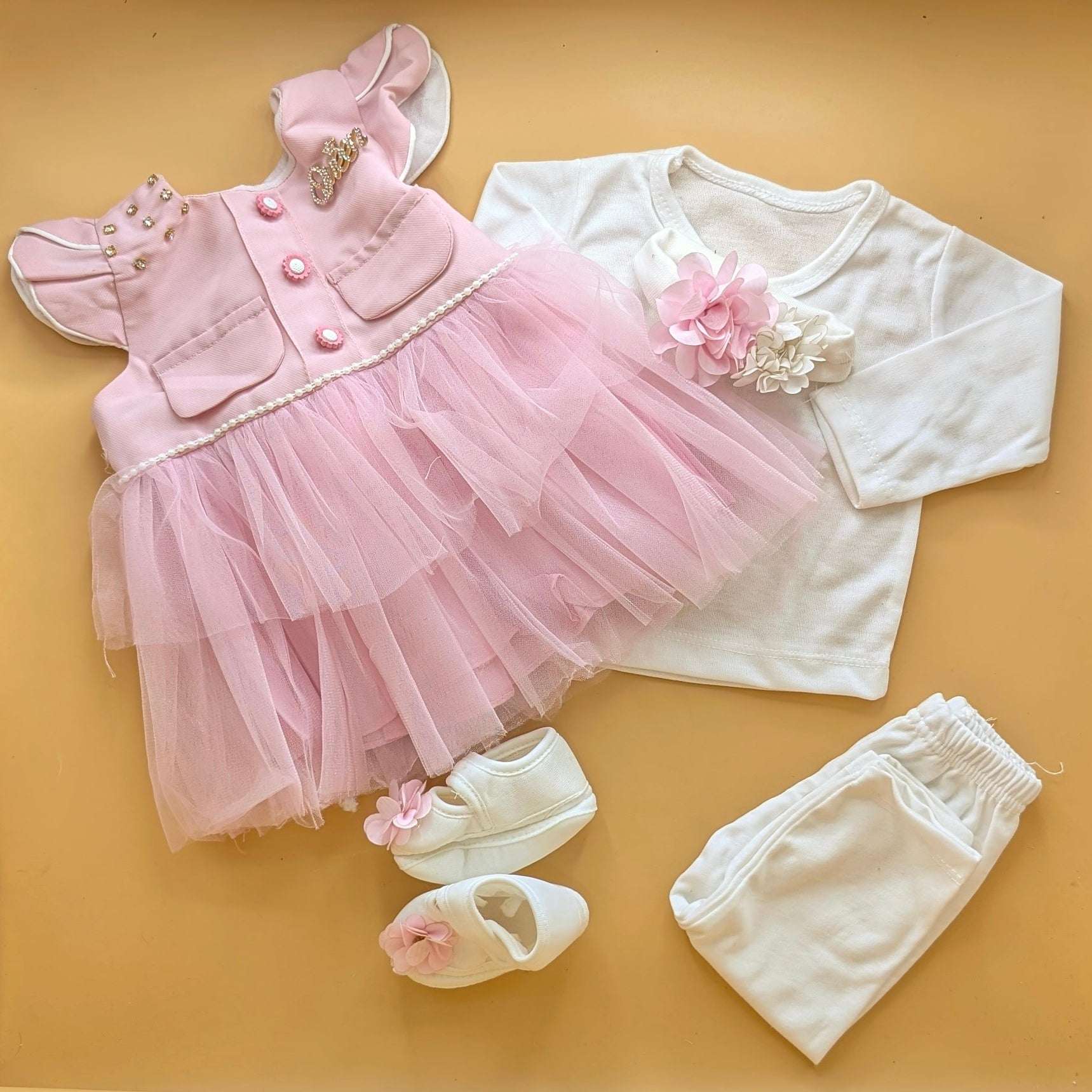 5 Pieces Frock Set - Queen 👑