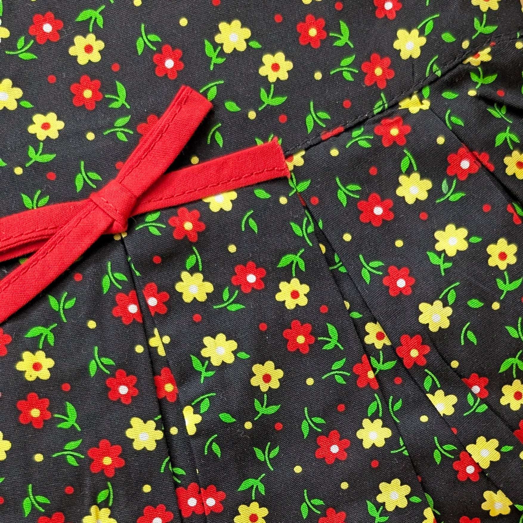 Frock with Panty - Floral - Black