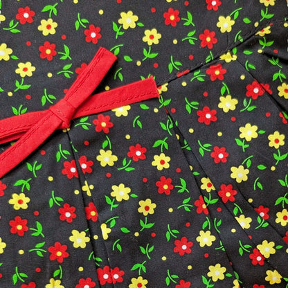 Frock with Panty - Floral - Black