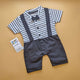 Romper - Half Sleeves - Lines
