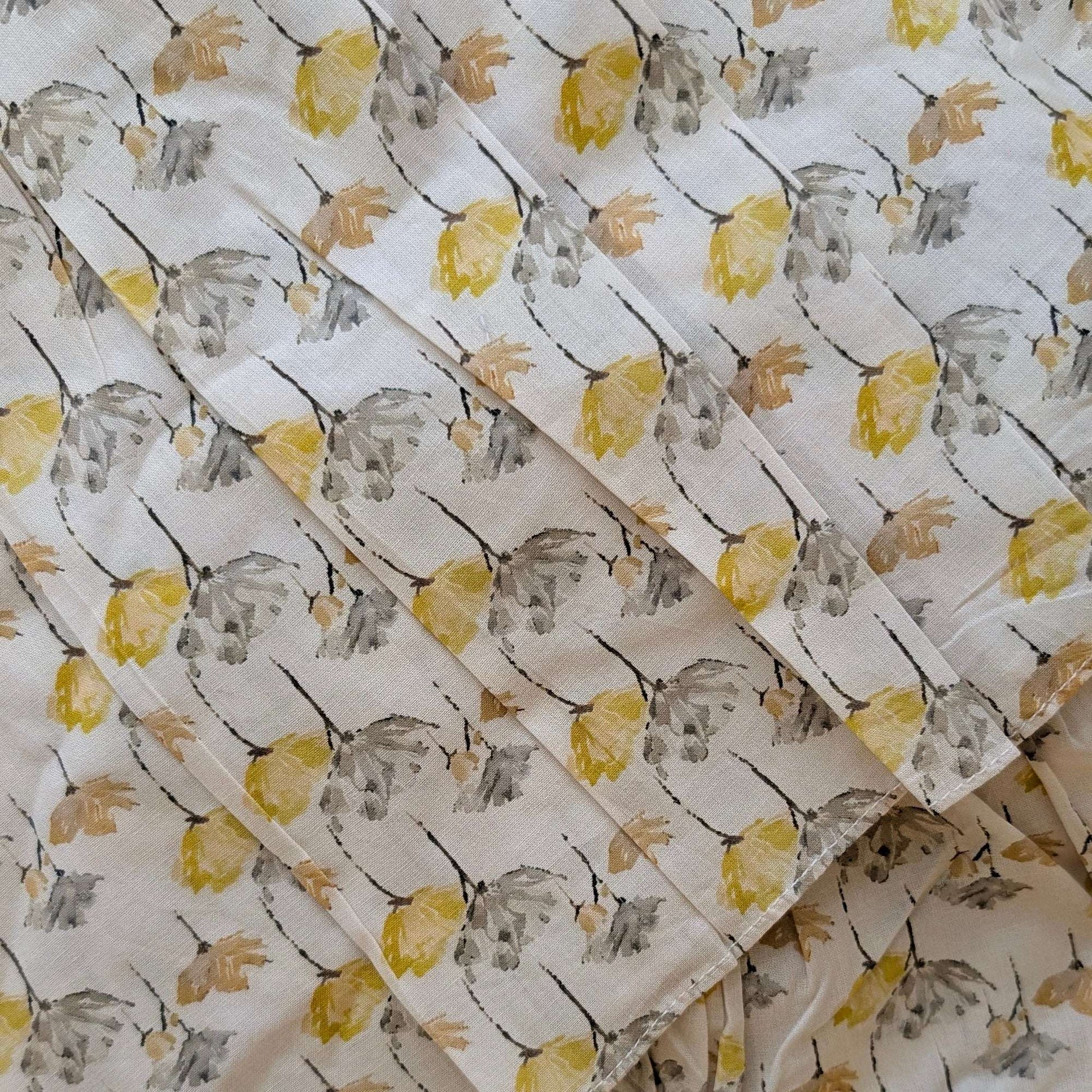 Frock with Pants & Headband - Floral - Beige