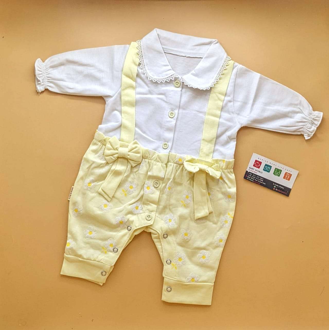 Romper - Full Sleeves - Floral/Stripes