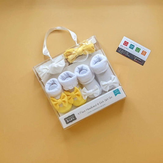 Pack of 2 Booties & Headbands Set