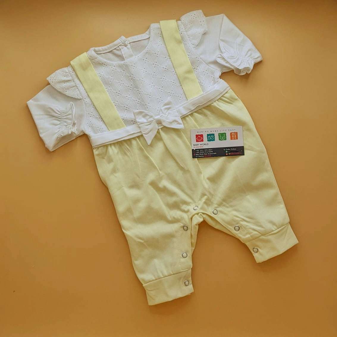 Romper - Full Sleeves - Bow/Stripes